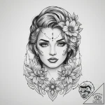 Tattoo sketch face, tattoo sketch design, on… – tattoo sketch (№1759759388_0, 06.10.2025 14:03) — tattoovalue.net