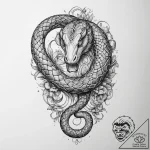 Tattoo sketch serpent from eden – tattoo sketch (№1759760472_0, 06.10.2025 14:21) — tattoovalue.net