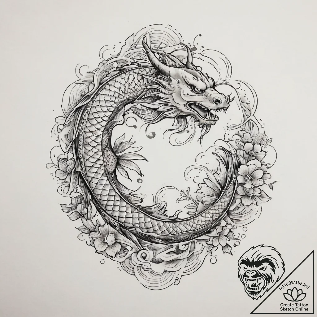 Tattoo sketch coral, tattoo flash sheet desig... - tattoo sketch (№1759760688_0, 06.10.2025 14:24) — tattoovalue.net