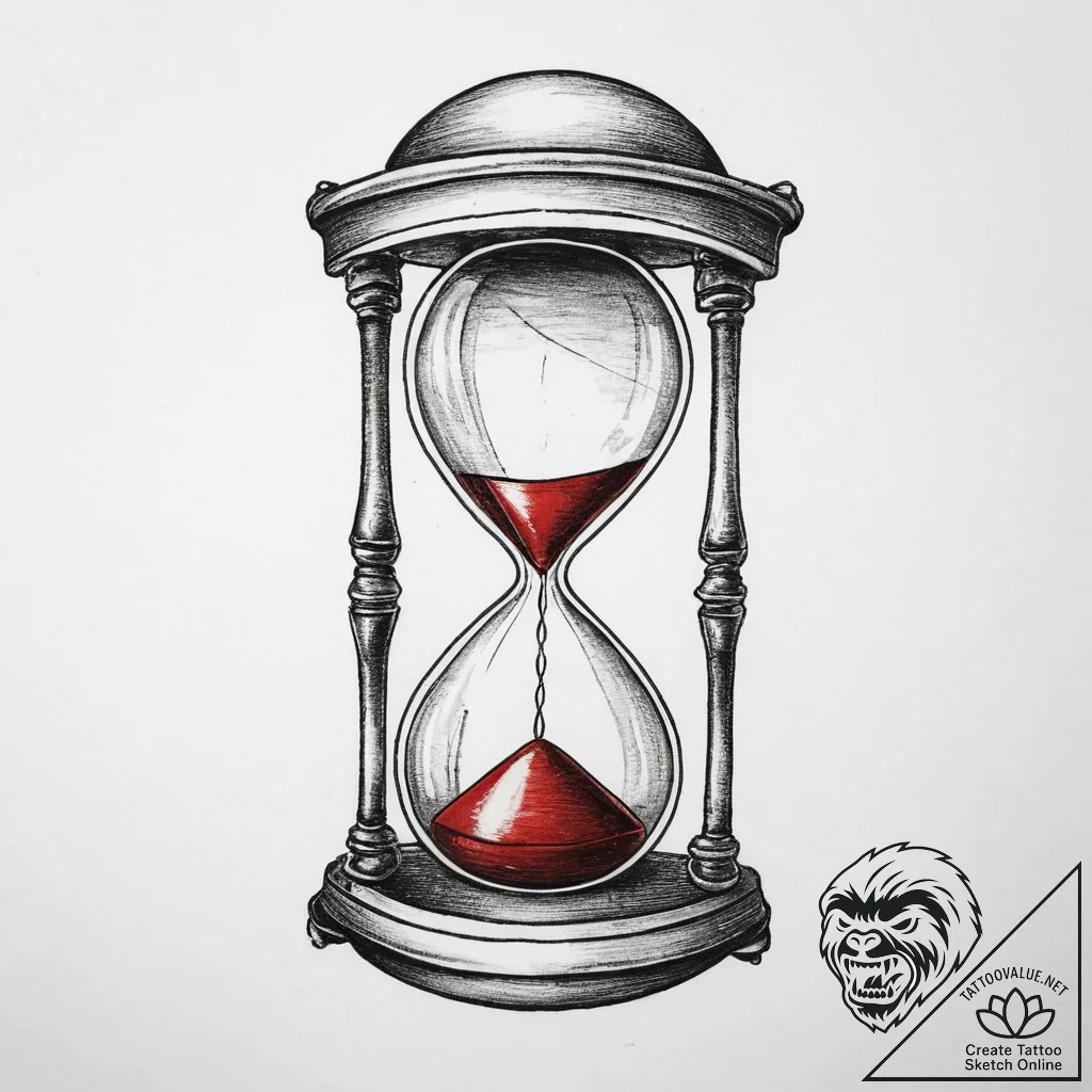 Tattoo sketch песочные часы, tattoo flash she... - tattoo sketch (№1759760905_0, 06.10.2025 14:28) — tattoovalue.net