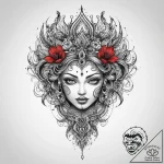 Tattoo sketch mystical spring, artistic tatto… – tattoo sketch (№1759761341_0, 06.10.2025 14:35) — tattoovalue.net