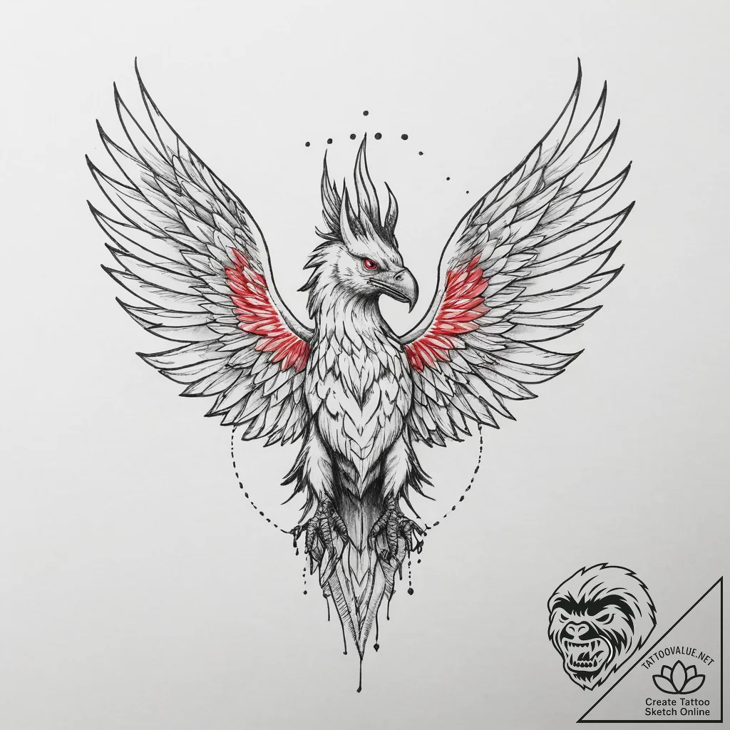 Tattoo sketch hippogriff, tattoo drawing outl... - tattoo sketch (№1759763738_0, 06.10.2025 15:15) — tattoovalue.net