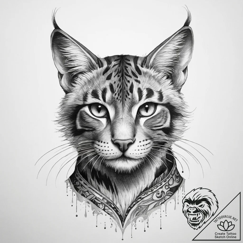 Tattoo sketch tabaxi tail, ink illustration f... - tattoo sketch (№1759764608_0, 06.10.2025 15:30) — tattoovalue.net