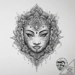 East asian traditions, tattoo drawing outline… – tattoo sketch (№1759765256_0, 06.10.2025 15:40) — tattoovalue.net