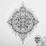 Tattoo sketch geometric phrase – tattoo sketch (№1759766122_0, 06.10.2025 15:55) — tattoovalue.net