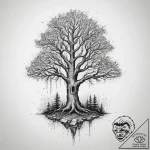 Tattoo sketch whispering woods, artistic tatt… – tattoo sketch (№1759766339_0, 06.10.2025 15:58) — tattoovalue.net