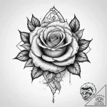 Tattoo sketch grave with a rose – tattoo sketch (№1759768088_0, 06.10.2025 16:28) — tattoovalue.net