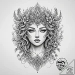 Tattoo sketch dryad tattoo, ink illustration… – tattoo sketch (№1759768305_0, 06.10.2025 16:31) — tattoovalue.net