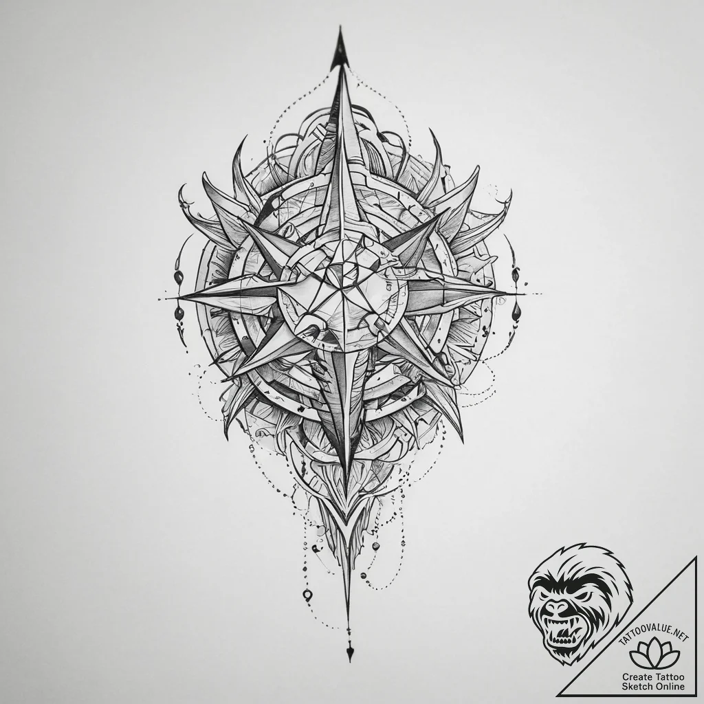Tattoo sketch map, tattoo drawing outline, on... - tattoo sketch (№1759768737_0, 06.10.2025 16:38) — tattoovalue.net