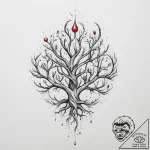 Tattoo sketch cosmic root, artistic tattoo sk… – tattoo sketch (№1759770913_0, 06.10.2025 17:15) — tattoovalue.net