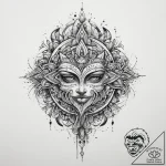 Tattoo sketch divine understanding, ink illus… – tattoo sketch (№1759773089_0, 06.10.2025 17:51) — tattoovalue.net