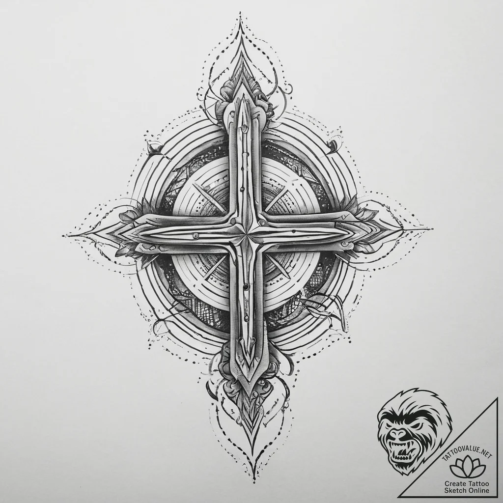 Tattoo sketch cosmic creation, tattoo drawing... - tattoo sketch (№1759773307_0, 06.10.2025 17:55) — tattoovalue.net