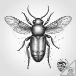 Tattoo sketch soldier beetle, concept art for… – tattoo sketch (№1759773524_0, 06.10.2025 17:58) — tattoovalue.net