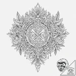 Tattoo sketch slavic embroidery pattern with… – tattoo sketch (№1759773740_0, 06.10.2025 18:02) — tattoovalue.net