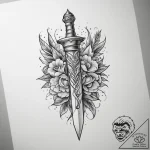 Tattoo sketch dagger, tattoo sketch design, s… – tattoo sketch (№1759774182_0, 06.10.2025 18:09) — tattoovalue.net
