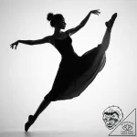Tattoo sketch dancer silhouette in motion – tattoo sketch (№1759774616_0, 06.10.2025 18:16) — tattoovalue.net