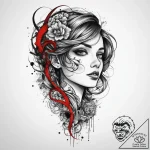 Tattoo sketch trash polka абстрактные линии,… – tattoo sketch (№1759775275_0, 06.10.2025 18:27) — tattoovalue.net