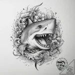 Tattoo sketch puns a shark that says “i’m a s… – tattoo sketch (№1759775493_0, 06.10.2025 18:31) — tattoovalue.net