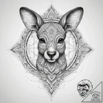 Tattoo sketch kangaroo, artistic tattoo sketc… – tattoo sketch (№1759777015_0, 06.10.2025 18:56) — tattoovalue.net