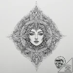 Tattoo sketch holy compassion, tattoo line ar… – tattoo sketch (№1759777667_0, 06.10.2025 19:07) — tattoovalue.net