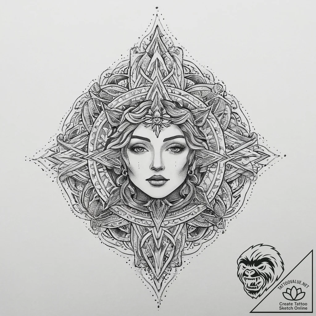 Tattoo sketch holy compassion, tattoo line ar... - tattoo sketch (№1759777667_0, 06.10.2025 19:07) — tattoovalue.net