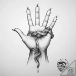 Tattoo sketch hands with a knot, tattoo line… – tattoo sketch (№1759777885_0, 06.10.2025 19:11) — tattoovalue.net