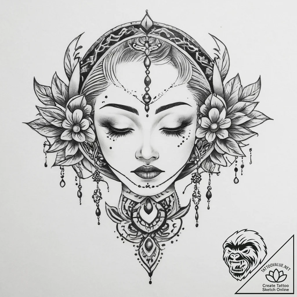 Tattoo sketch small earring tattoo - tattoo sketch (№1759778101_0, 06.10.2025 19:15) — tattoovalue.net