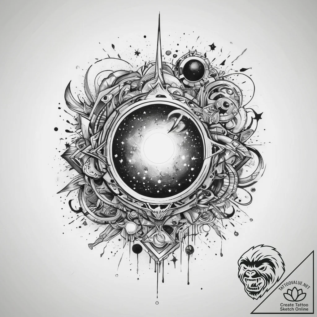 Tattoo sketch cosmic cosmos, tattoo sketch de... - tattoo sketch (№1759778318_0, 06.10.2025 19:18) — tattoovalue.net