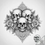 Tattoo sketch slavic embroidery pattern with… – tattoo sketch (№1759779186_0, 06.10.2025 19:33) — tattoovalue.net