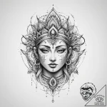 Tattoo sketch spiritual spirit – tattoo sketch (№1759780497_0, 06.10.2025 19:54) — tattoovalue.net
