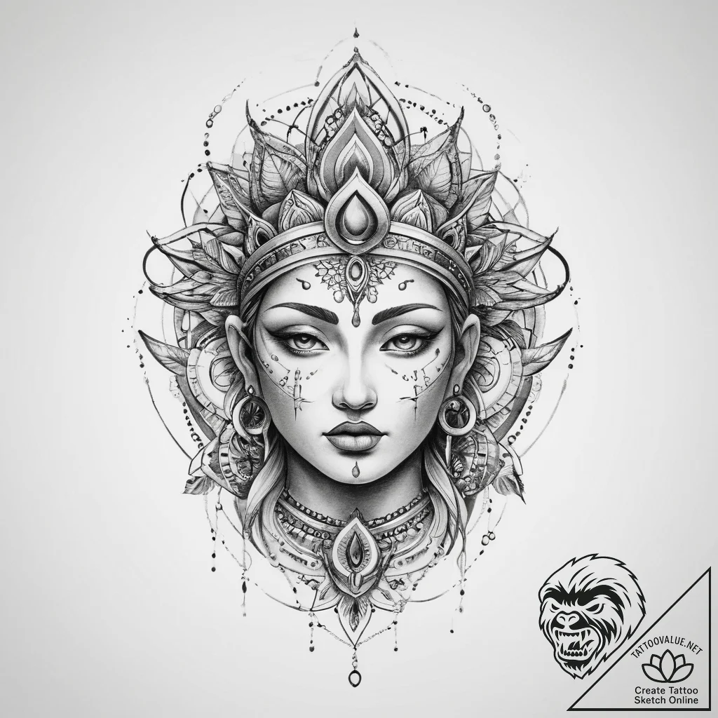 Tattoo sketch spiritual spirit - tattoo sketch (№1759780497_0, 06.10.2025 19:54) — tattoovalue.net