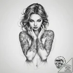 эротика, concept art for tattoo, sketch tatto… – tattoo sketch (№1759780714_0, 06.10.2025 19:58) — tattoovalue.net