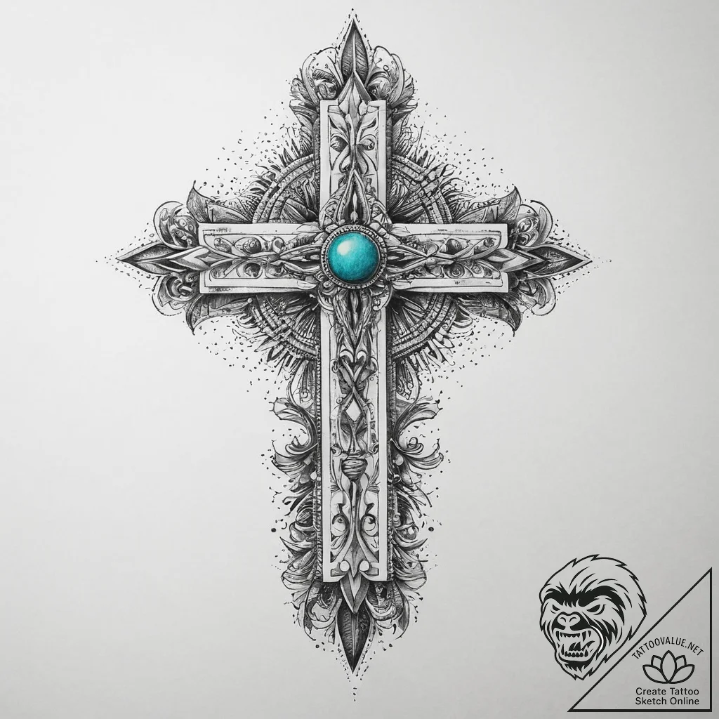 Tattoo sketch turquoise, tattoo drawing outli... - tattoo sketch (№1759781365_0, 06.10.2025 20:09) — tattoovalue.net