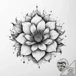 Tattoo sketch mystical flower, tattoo line ar… – tattoo sketch (№1759782023_0, 06.10.2025 20:20) — tattoovalue.net