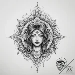 Tattoo sketch blessed spirit, tattoo flash sh… – tattoo sketch (№1759784210_0, 06.10.2025 20:56) — tattoovalue.net