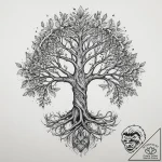 Tattoo sketch slavic tree of life with a root… – tattoo sketch (№1759784641_0, 06.10.2025 21:04) — tattoovalue.net