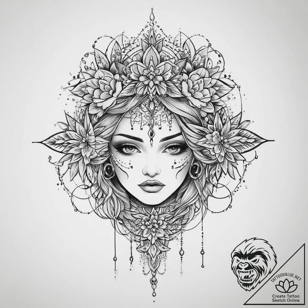 Tattoo sketch dark, concept art for tattoo, o... - tattoo sketch (№1759785507_0, 06.10.2025 21:18) — tattoovalue.net