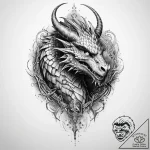Tattoo sketch dragonborn scales – tattoo sketch (№1759787052_0, 06.10.2025 21:44) — tattoovalue.net