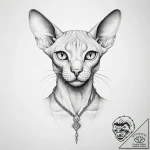 Tattoo sketch sphinx cat – tattoo sketch (№1759787703_0, 06.10.2025 21:55) — tattoovalue.net