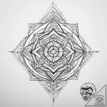Tattoo sketch geometric date – tattoo sketch (№1759788137_0, 06.10.2025 22:02) — tattoovalue.net
