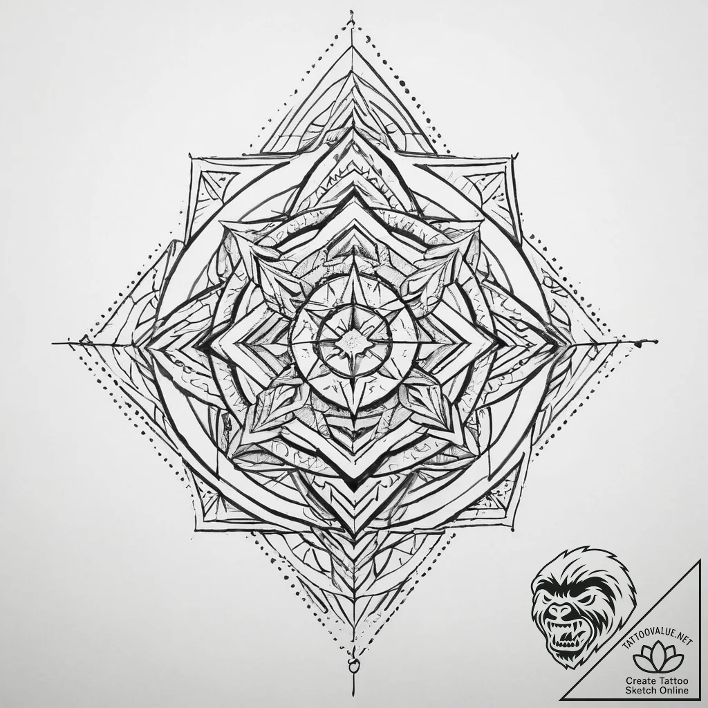Tattoo sketch geometric date - tattoo sketch (№1759788137_0, 06.10.2025 22:02) — tattoovalue.net