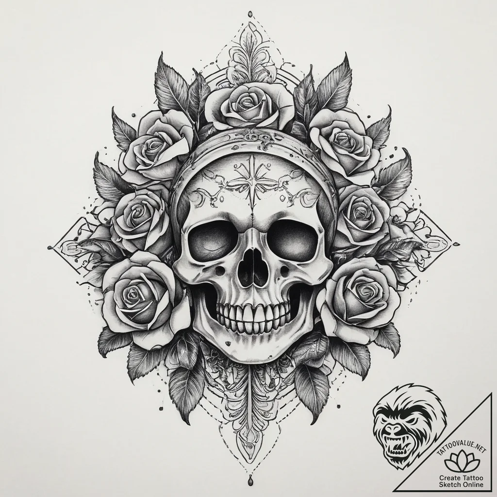 Tattoo sketch amethyst, concept art for tatto... - tattoo sketch (№1759794011_0, 06.10.2025 23:40) — tattoovalue.net