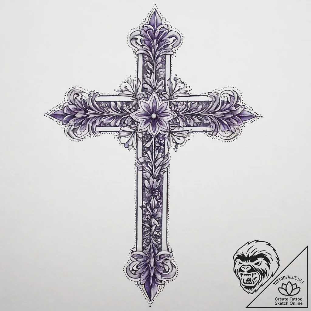 Tattoo sketch lavender, artistic tattoo sketc... - tattoo sketch (№1759795324_0, 07.10.2025 00:02) — tattoovalue.net