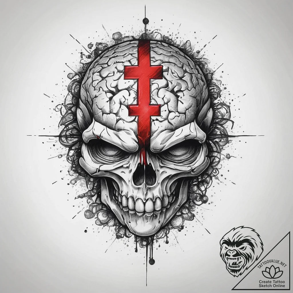 Tattoo sketch brain, tattoo sketch design, sk... - tattoo sketch (№1759795540_0, 07.10.2025 00:05) — tattoovalue.net