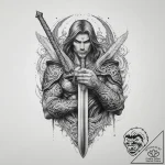 Tattoo sketch dobrynya nikitich, the epic her… – tattoo sketch (№1759797920_0, 07.10.2025 00:45) — tattoovalue.net