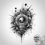 Tattoo sketch trash polka надпись, concept ar… – tattoo sketch (№1759799662_0, 07.10.2025 01:14) — tattoovalue.net