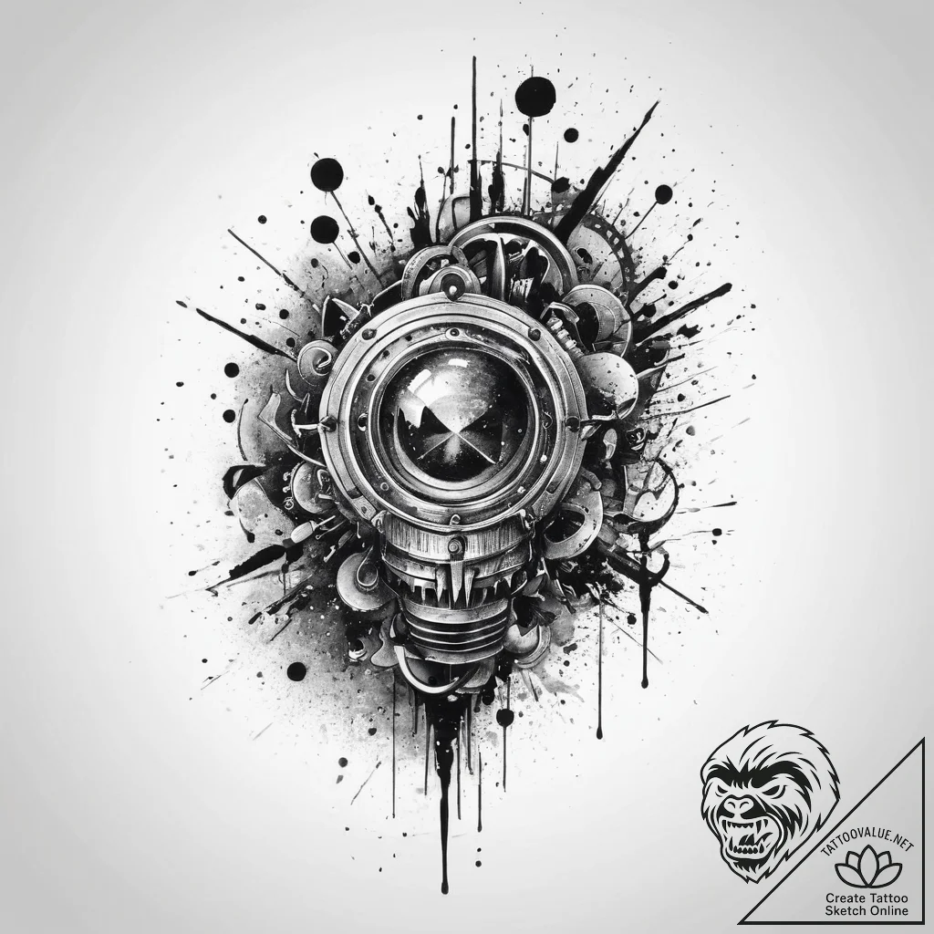 Tattoo sketch trash polka надпись, concept ar... - tattoo sketch (№1759799662_0, 07.10.2025 01:14) — tattoovalue.net