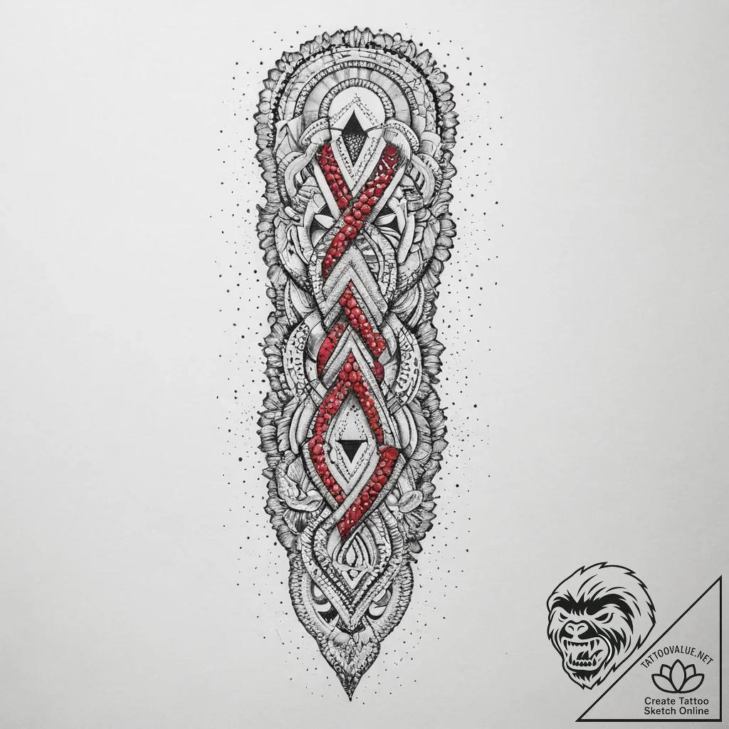 Tattoo sketch braid, tattoo sketch design, bl... - tattoo sketch (№1759799881_0, 07.10.2025 01:18) — tattoovalue.net