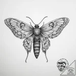 Tattoo sketch moth – tattoo sketch (№1759800098_0, 07.10.2025 01:21) — tattoovalue.net