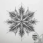 Tattoo sketch hagalaz rune with a snowflake a… – tattoo sketch (№1759800534_0, 07.10.2025 01:28) — tattoovalue.net